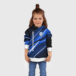 Толстовка-худи детская VOLKSWAGEN LOGO SPORT, цвет: 3D-белый — фото 2