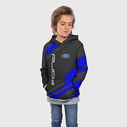 Толстовка-худи детская Ford Форд авто, цвет: 3D-меланж — фото 2