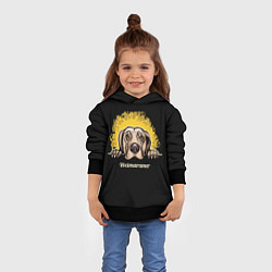 Толстовка-худи детская Веймаранер Weimaraner, цвет: 3D-черный — фото 2