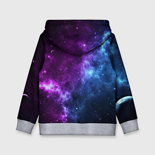 Детская толстовка NEON GALAXY НЕОНОВЫЙ КОСМОС / 3D-Меланж – фото 2