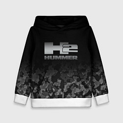 Толстовка-худи детская H2 HUMMER LOGO, цвет: 3D-белый