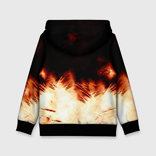 Детская толстовка Огненный Сайтама One Punch-Man / 3D-Черный – фото 2