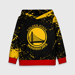 Толстовка-худи детская GOLDEN STATE WARRIORS? , БРЫЗГИ КРАСОК, цвет: 3D-красный