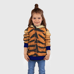 Толстовка-худи детская ТИГРИНАЯ ШКУРА, цвет: 3D-синий — фото 2