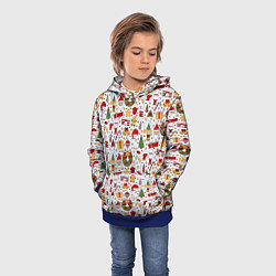 Толстовка-худи детская New Years Mood, цвет: 3D-синий — фото 2