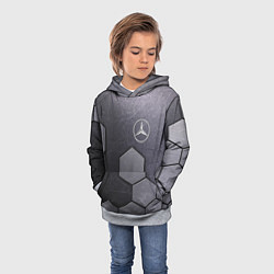 Толстовка-худи детская Mercedes-Benz vanguard pattern, цвет: 3D-меланж — фото 2
