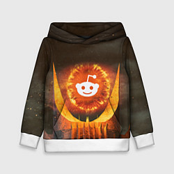Толстовка-худи детская REDDIT I SEE YOU РЕДДИТ СЛЕДИТ ЗА ВСЕМИ, цвет: 3D-белый