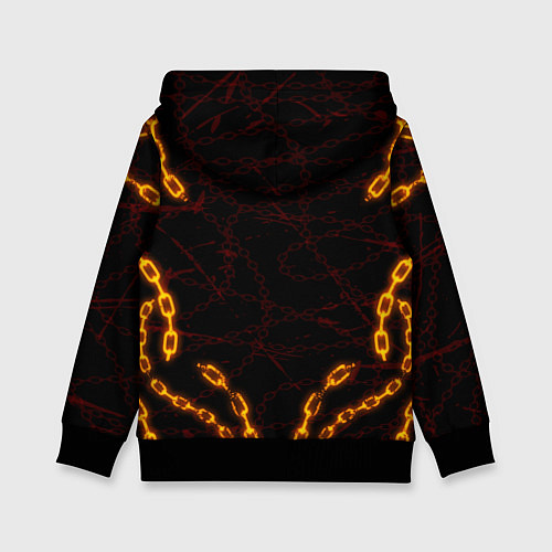 Детская толстовка Geometry Dash: Fire Chains / 3D-Черный – фото 2