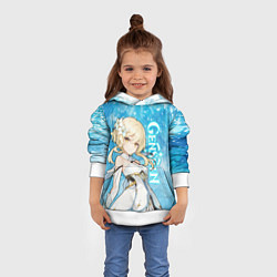 Толстовка-худи детская GENSHIN IMPACT НОВОГОДНИЙ, ЛЮМИН, цвет: 3D-белый — фото 2