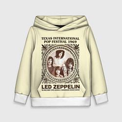 Толстовка-худи детская Led Zeppelin - Texas International Pop Festival 19, цвет: 3D-белый