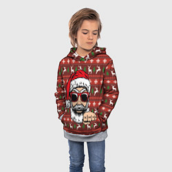 Толстовка-худи детская Bad Santa Плохой Санта, цвет: 3D-меланж — фото 2