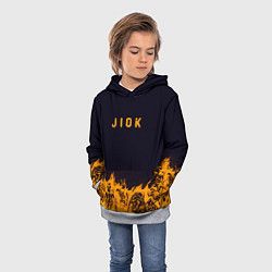 Толстовка-худи детская Jiok пламя, цвет: 3D-меланж — фото 2