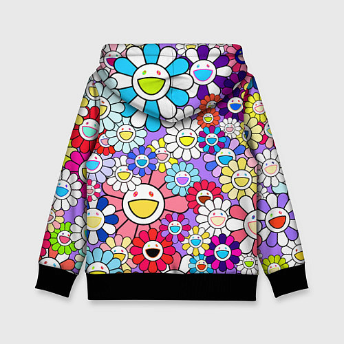 Детская толстовка Цветы Takashi Murakami / 3D-Черный – фото 2