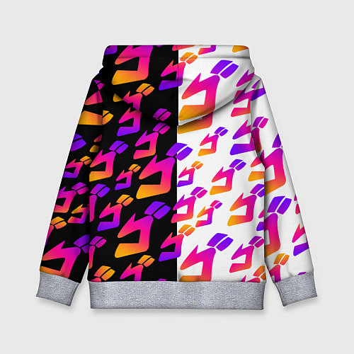 Детская толстовка JOJO BIZARRE ADVENTURE ДЖО ДЖО УЗОР / 3D-Меланж – фото 2