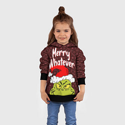 Толстовка-худи детская ГРИНЧ GRINCH WHATEVER, цвет: 3D-черный — фото 2