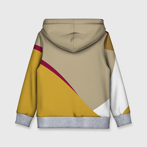 Детская толстовка Линии На бежевом Фоне / 3D-Меланж – фото 2
