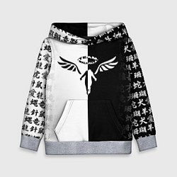 Толстовка-худи детская WALHALLA TEAM BLACK WHITE STYLE TOKYO REVENGERS, цвет: 3D-меланж