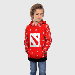 Толстовка-худи детская НОВОГОДНИЙ ДОТА 2 НОВЫЙ ГОД DOTA 2, цвет: 3D-черный — фото 2