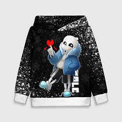 Толстовка-худи детская НОВОГОДНИЙ САНС UNDERTALE НОВЫЙ ГОД, цвет: 3D-белый