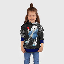 Толстовка-худи детская НОВОГОДНИЙ САНС UNDERTALE НОВЫЙ ГОД, цвет: 3D-синий — фото 2