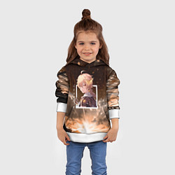 Толстовка-худи детская Итэр Aether, Genshin Impact Геншин импакт, цвет: 3D-белый — фото 2