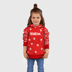 Толстовка-худи детская НОВОГОДНИЙ СВИТЕР ROBLOX РОБЛОКС НОВЫЙ ГОД 2022, цвет: 3D-красный — фото 2