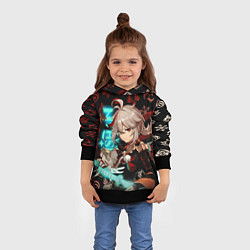 Толстовка-худи детская КАДЗУХА ГЕРОЙ ГЕНШИН ИМПАКТ GENSHIN IMPACT, цвет: 3D-черный — фото 2