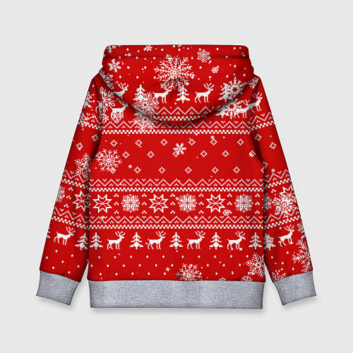 Детская толстовка НОВОГОДНИЙ СВИТЕР ДОТА 2 НОВЫЙ ГОД 2022 / 3D-Меланж – фото 2