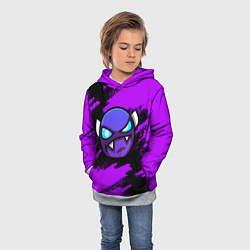 Толстовка-худи детская Geometry Dash game - Геометри Дэш, цвет: 3D-меланж — фото 2