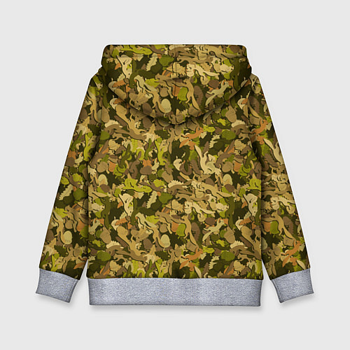 Детская толстовка Белки в дубовом лесу / 3D-Меланж – фото 2