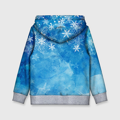 Детская толстовка НОВЫЙ ГОД В МАЙНКРАФТ, СНЕЖИНКИ, 2022 / 3D-Меланж – фото 2