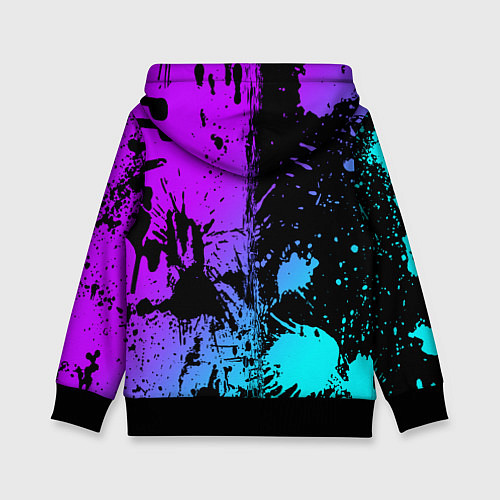 Детская толстовка GEOMETRY DASH NEON LEVELS SMILE / 3D-Черный – фото 2