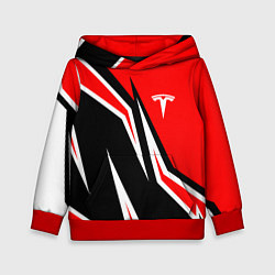 Детская толстовка TESLA MOTORS RED LINE ТЕСЛА