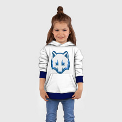 Толстовка-худи детская Полярный лис, цвет: 3D-синий — фото 2