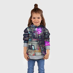 Толстовка-худи детская Инженерия, цвет: 3D-меланж — фото 2