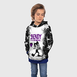 Толстовка-худи детская HEART BENDY AND THE INK MACHINE, цвет: 3D-синий — фото 2