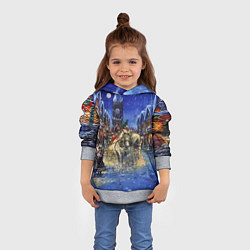 Толстовка-худи детская НОВОГОДНЯЯ АТМОСФЕРА НОВЫЙ ГОД 2022, цвет: 3D-меланж — фото 2