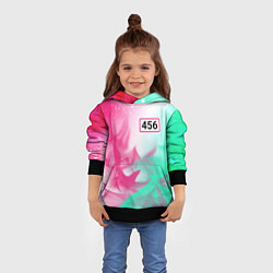Толстовка-худи детская ИГРА В КАЛЬМАРА - 456 Огонь, цвет: 3D-черный — фото 2