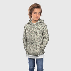 Толстовка-худи детская Доллары Dollars, цвет: 3D-белый — фото 2
