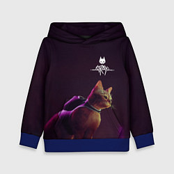 Толстовка-худи детская Stray: Wandering Cat, цвет: 3D-синий