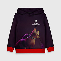 Толстовка-худи детская Stray: Wandering Cat, цвет: 3D-красный