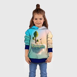 Толстовка-худи детская Облако в Террарии, цвет: 3D-синий — фото 2