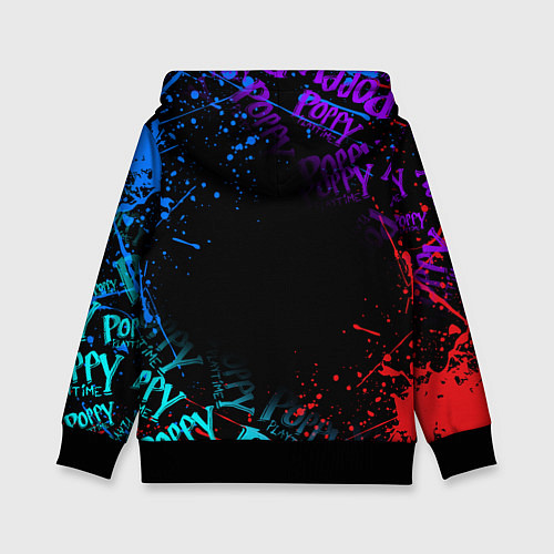 Детская толстовка POPPY PLAYTIME ЛИЦО МОНСТРА ХАГИ ВАГИ / 3D-Черный – фото 2