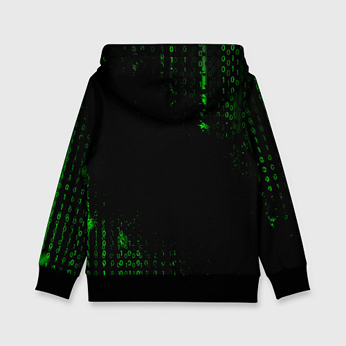 Детская толстовка КОТ ПРОГРАММИСТ МАТРИЦА CAT MATRIX / 3D-Черный – фото 2