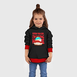 Толстовка-худи детская Южный парк Эрик Картман South Park, цвет: 3D-красный — фото 2