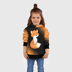 Толстовка-худи детская FOX - Градиент, цвет: 3D-черный — фото 2