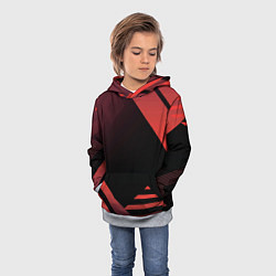 Толстовка-худи детская Спортивная геометрияgeometry, цвет: 3D-меланж — фото 2