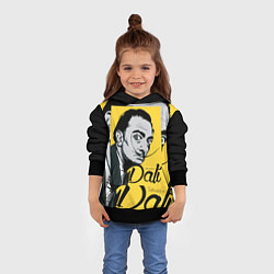 Толстовка-худи детская Сальвадор Дали Salvador Dali, цвет: 3D-черный — фото 2
