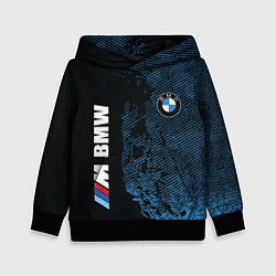 Толстовка-худи детская BMW M Series Синий Гранж, цвет: 3D-черный