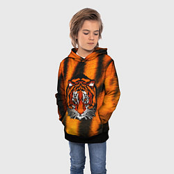 Толстовка-худи детская Tiger Head-, цвет: 3D-черный — фото 2